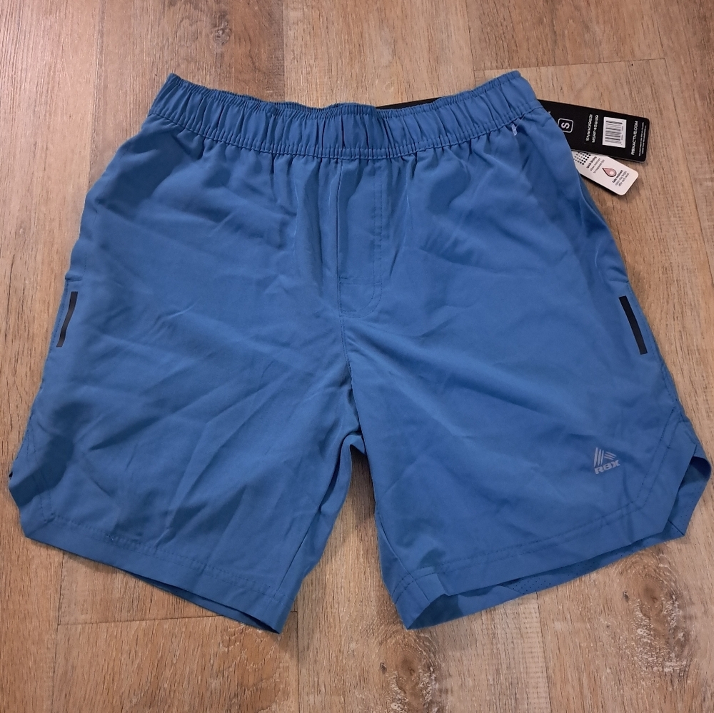 RBX Blue Lightweight Performance Training Shorts 7" Inseam Men's Size Small NWT
